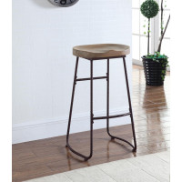 Coaster Furniture 101086 Backless Bar Stool Driftwood and Dark Bronze